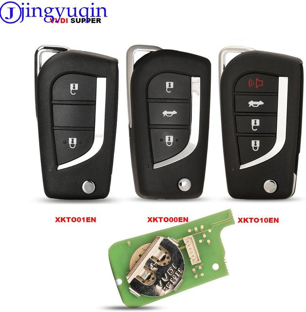 Xhorse XKTO00EN Draht-Fernbedienungsschlüssel VVDI2 für Toyota Typ 3-Tasten Universal-Fernbedienungsschlüssel in Schwarz - Bild 1