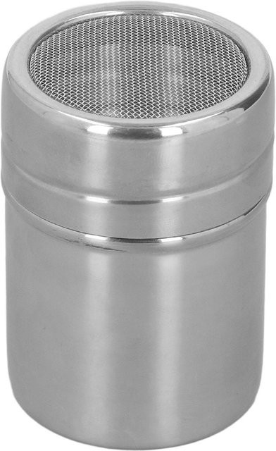 mfySpace Kaffeepulver Siebschüttler aus Edelstahl in Silber mit Deckel und Pulversieb - Bild 1