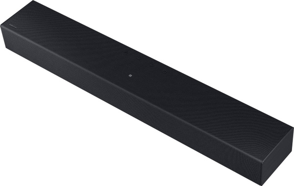 Samsung HW-C400 Soundbar in Schwarz mit 2.0 Kanälen, 20 W Leistung, unterstützt AAC, FLAC, MP3 und WAV, kabellos und verkabelt nutzbar