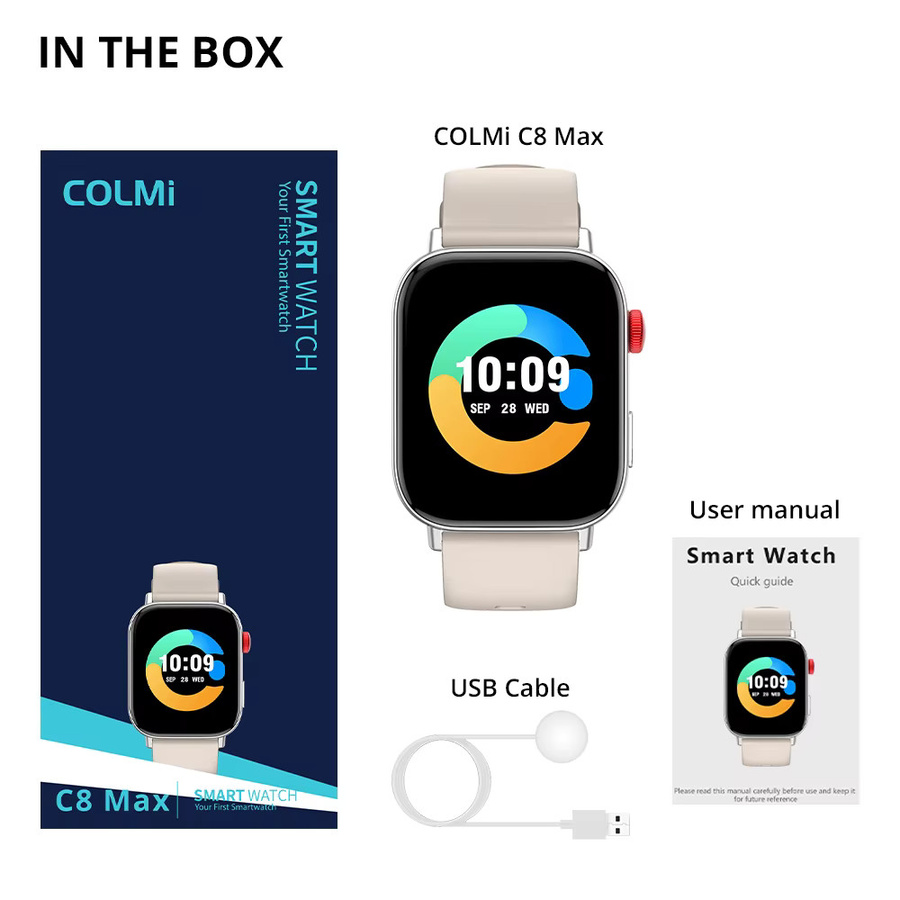 COLMI C8 Max Smartwatch in Gold mit 1,93 Zoll HD-Farbdisplay, Sprachanruf-Funktion und Gesundheits- sowie Fitness-Tracking für Männer und Frauen - Bild 6