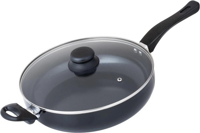 Mömax Pfanne Fabia Jumbo mit Antihaftbeschichtung aus Aluminium in Schwarz und Grau, Durchmesser: 28 cm - Bild 1