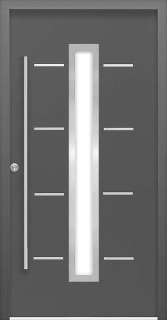 Haustür ThermoSpace Milano Prime in Anthrazit mit Glaseinsatz und Anschlag Links, B: 100 cm, H: 210 cm - Bild 1