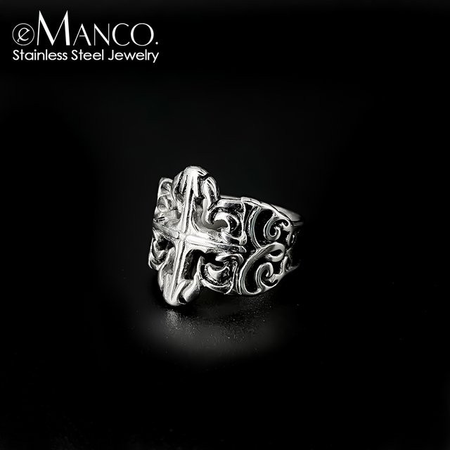 EMANCO Vintage-Ring, Edelstahl, Silber, Herren - Bild 1