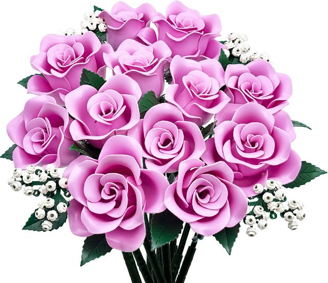 Oenas Ewiges Rosen-Blumenstrauß Set in Rosa/Pink als kreative DIY-Dekoration - Bild 1