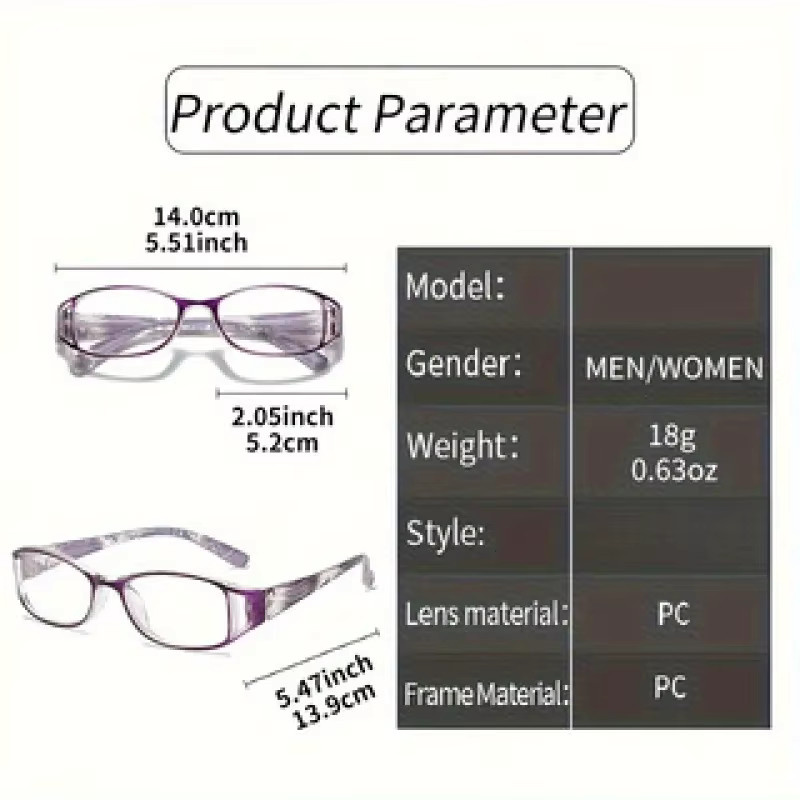 DIXSG Lesebrille, Vollrand, Kunststoff, Unisex - Bild 3