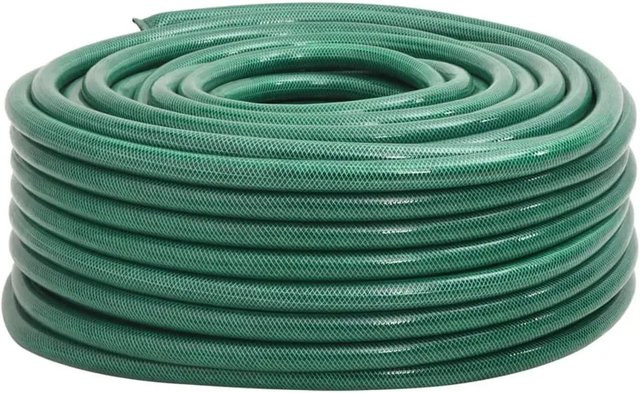 vidaXL Gartenschlauch aus grünem PVC mit 100 m Länge und 1 Zoll Durchmesser - Bild 1