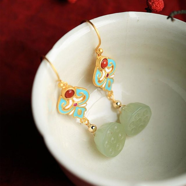 YIRAN Jewelry Ohrringe, Kupfer, Weiß, Damen, Vintage - Bild 1