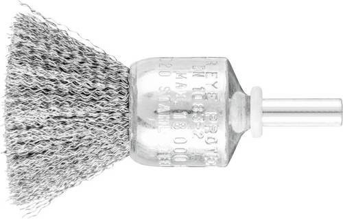 PFERD Pinselbürste POS PBU ungezopft aus Stahl in Silber mit Drahtstärke 0,20 mm und Schaft-Ø 6 mm - Bild 1