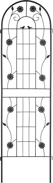 Relaxdays Rankgitter 2er Set aus Eisen in Schwarz, wetterfest für Kletterpflanzen, Höhe: 180 cm, Breite: 50 cm, Tiefe: 1,5 cm - Bild 1