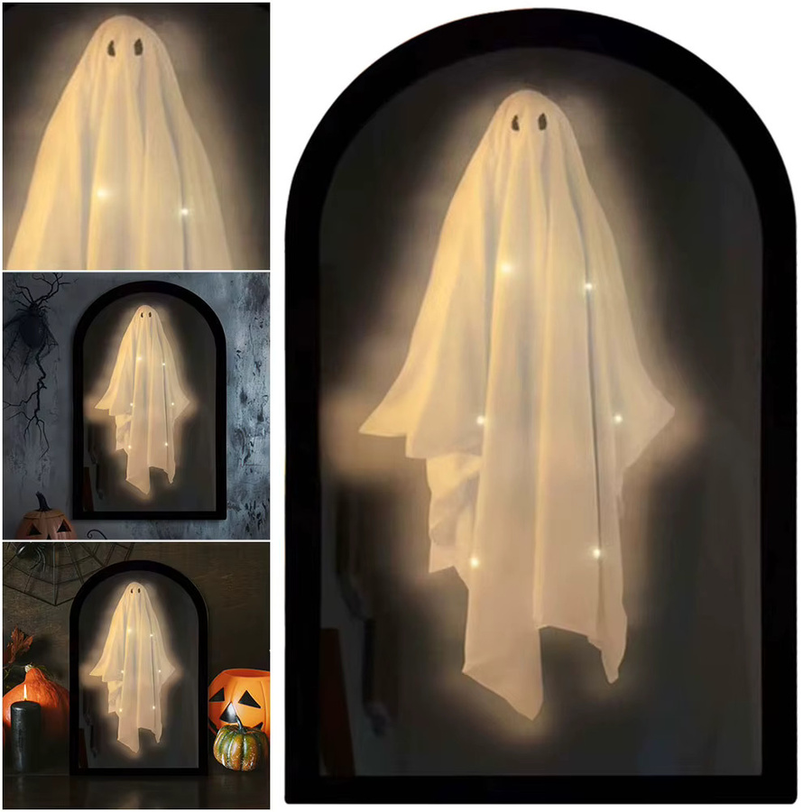 APWIKOGER Halloween-Geisterspiegel mit LED-Nachtlicht in Weiß, B/H: 35 x 20 cm und 50 x 24 cm - Bild 4