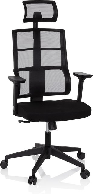 hjh OFFICE Profi Bürostuhl SPINIO PRO mit Armlehnen aus Stoff und Netzstoff, höhenverstellbar - Bild 1
