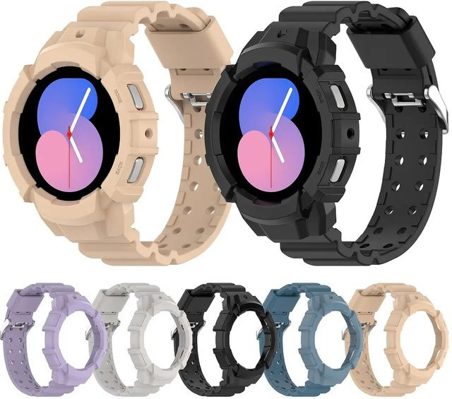 RMUTANE Uhrenarmband Silikon, Schwarz, Samsung Galaxy Watch 3, 41mm/45mm - Bild 1