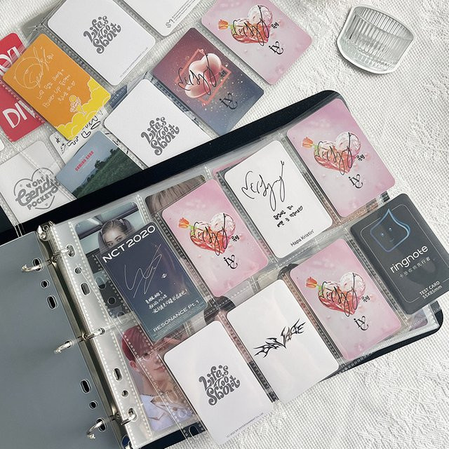 MINKYS Kpop Fotokartenbinder mit 7/8 Räumen und D-Form für 3 Zoll Idol Fotokartenalbum und Sammelbuch - Bild 1