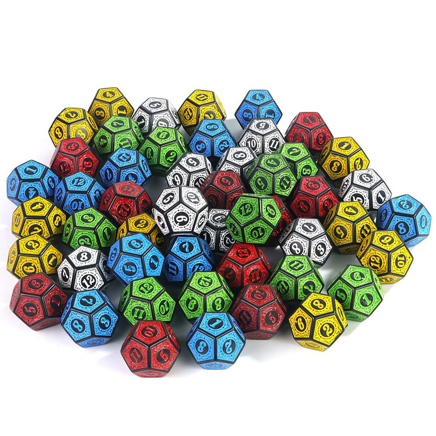 DVDDD Würfelset Drache RPG 10-teiliges Set 12-seitig Acryl Bunt - Bild 1