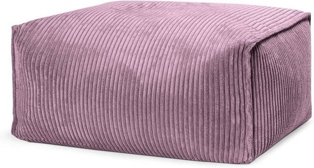 Bookiepad Sitzsack aus Flauschcord in Lila mit 2-Kammer-System und abnehmbarem Bezug - Bild 1