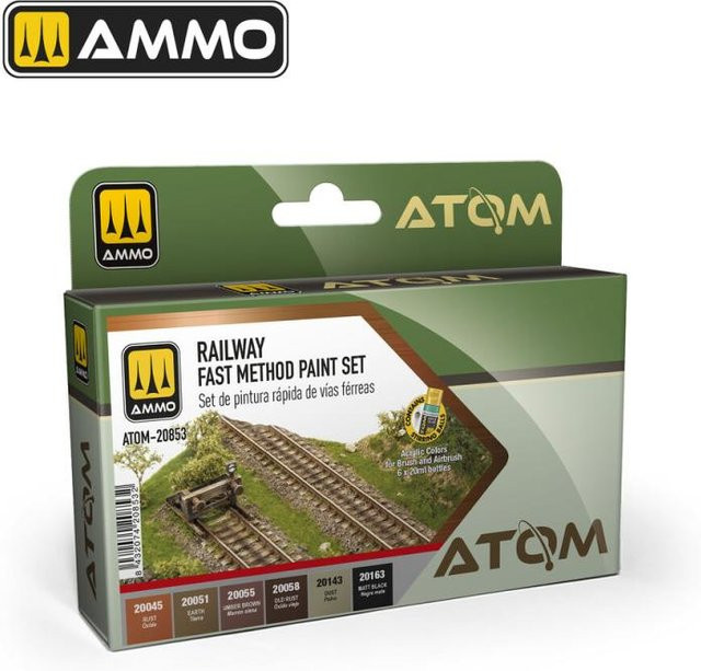 AMMO by MIG Jimenez ATOM Railway Fast Method Paint Set - Bild 1