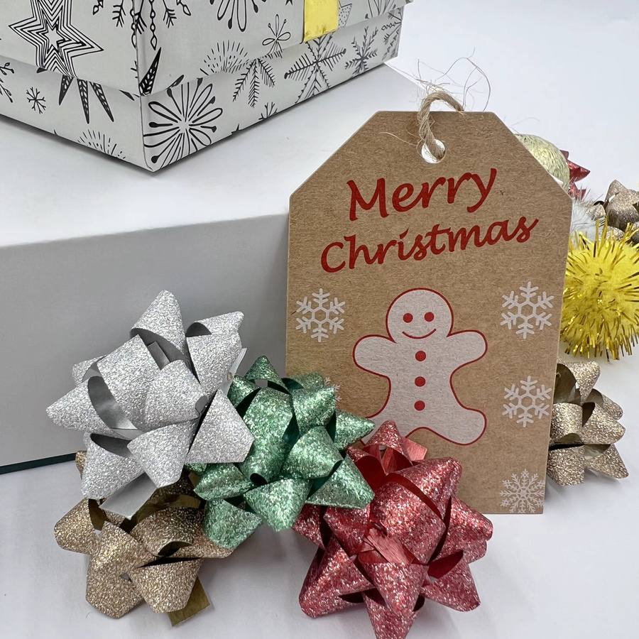 60 Stück selbstklebende Sternbogen Geschenkboxen in Multicolour für festliche Partydekoration und DIY-Geschenkverpackungen, 1,5 Zoll - Bild 3