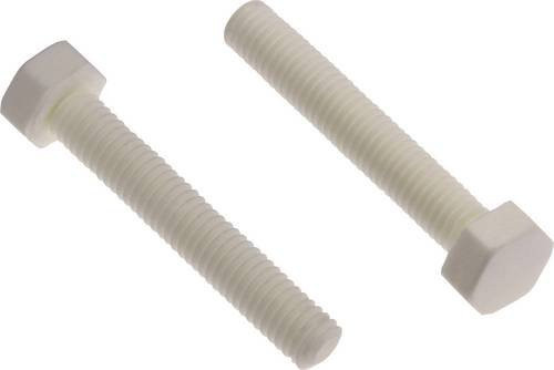 PB Fastener Sechskantschraube M8 aus Keramik in Weiß, Länge: 20 mm - Bild 1