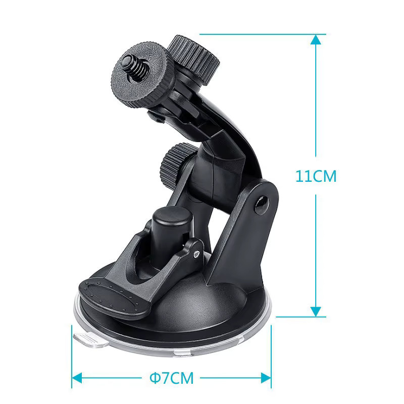 Verstellbare Saugnapf-Halterung für GoPro Action-Kameras, Schwarz, kompatibel mit GoPro Hero 12, 11, 9 und 8 - Bild 2