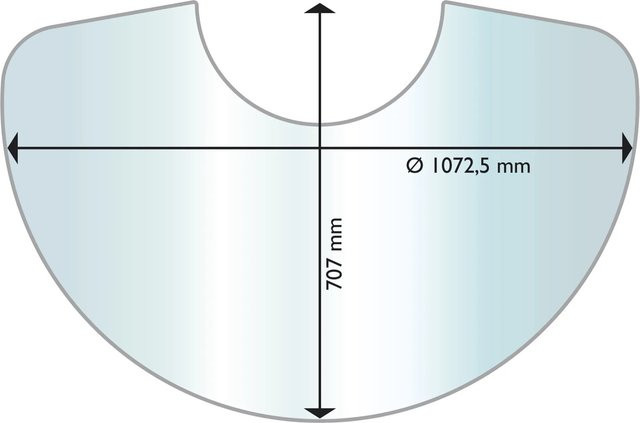 Aduro Glasbodenplatte Halbmond für Aduro 22 Serie in Transparent, B/T: 107,25 x 70,7 cm - Bild 1