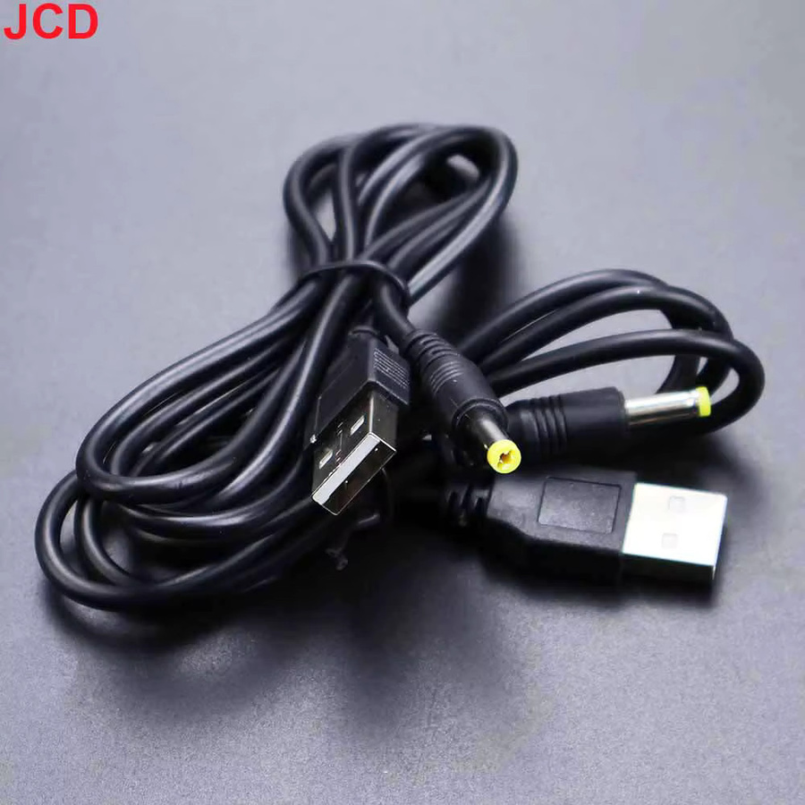 JCD USB zu DC Ladekabel 5V 1A mit 4,0x1,7mm Stecker für PSP 1000, 2000 und 3000, Schwarz, Länge: 80 cm - Bild 2