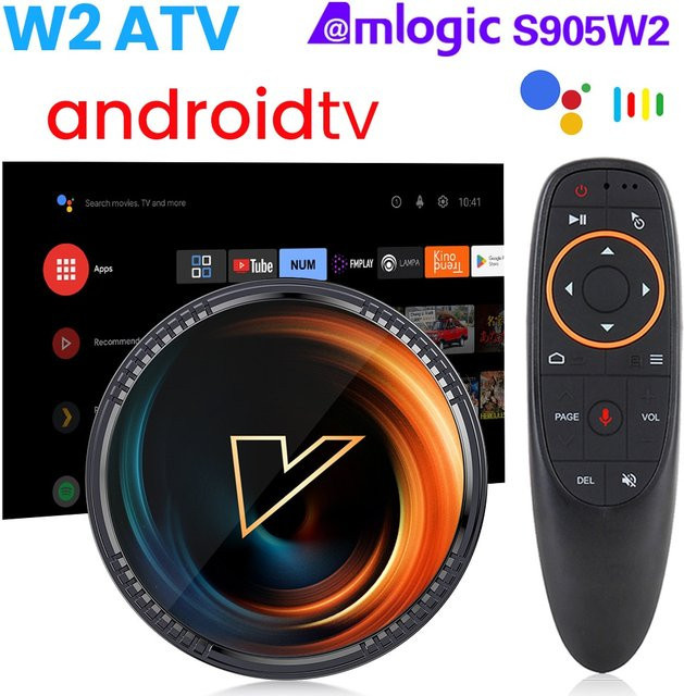 VONTAR W2 Smart TV Box Android 11 Media Streamer mit Amlogic S905W2, 4K UHD, AV1, Dual-Band Wi-Fi und Bluetooth, Schwarz - Bild 1