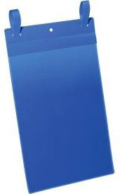 Durable Dokumententaschen mit Lasche aus Kunststoff, DIN A5, 50 Stück, Blau - Bild 1