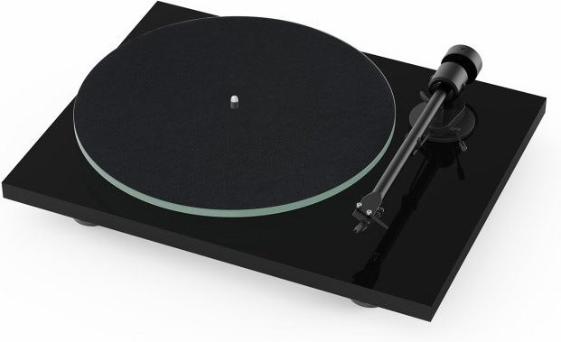 Pro-Ject T1 OM 5e Plattenspieler mit Riemenantrieb in Schwarz Hochglanz - Bild 1