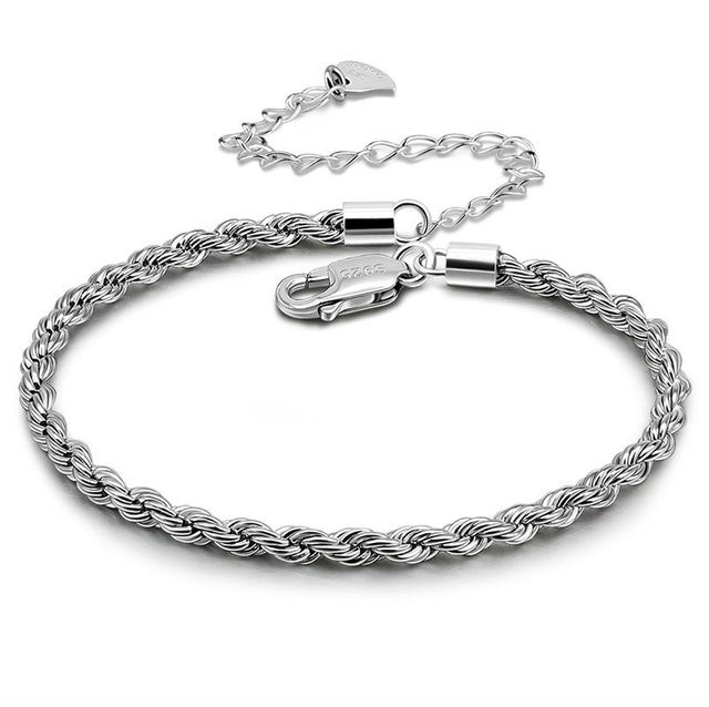 Fußkettchen 925 Silber, Kreuz, Damen Herren, grau - Bild 1