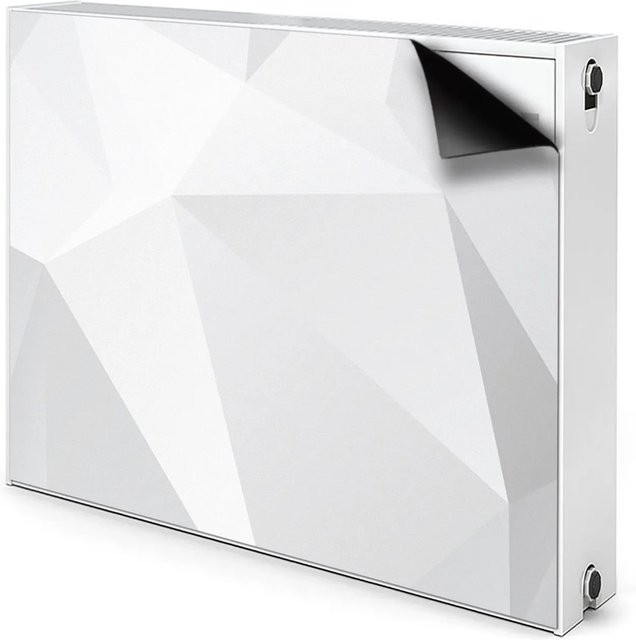 Tulup Magnetfolie für Heizkörper mit heller geometrischer Abstraktion in Weiß, B/H: 80 x 60 cm - Bild 1