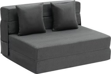 VEVOR 3-in-1 Klappsofa mit 2 Kissen und waschbarem Bezug aus 25D Memory Foam, umwandelbarer Schlafsessel in Dunkelgrau, B/T/H: 195 x 100 x 15 cm - Bild 1