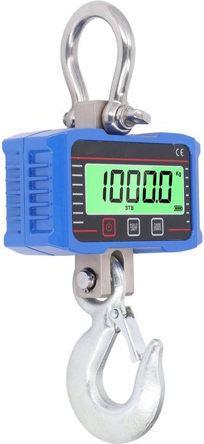 Aimo Digitale Kranwaage in Blau mit LCD-Anzeige für bis zu 1500 kg / 3000 lb, Industrielle Elektronische Schwerlastwaage - Bild 1