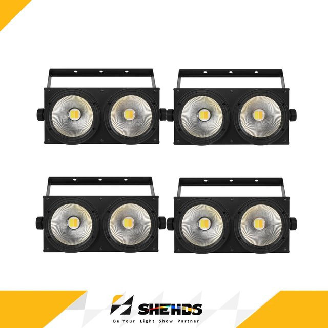 SHEHDS 200W COB LED Blinder-Licht DMX Bühnenbeleuchtung für Theater und Konzerte in Schwarz - Bild 1