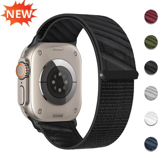 OAKCHARM Uhrenarmband Nylon, Schwarz, Unisex - Bild 1