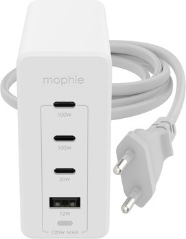 ZAGG MOPHIE USB-C PD GaN Wall Adapter Hub 120W in Weiß - Bild 1