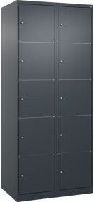 C+P Schließfachschrank Classic PLUS mit 2 Abteilen in Anthrazitgrau, B/T/H: 80 x 50 x 185 cm - Bild 1