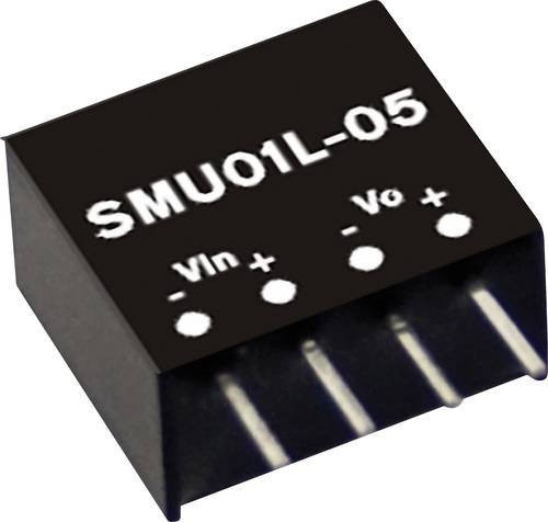 Mean Well MW SMU01L-12 DC/DC-Wandler 1W in Schwarz mit 1 Ausgang - Bild 1