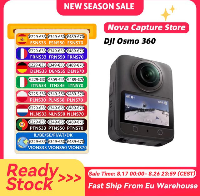 DJI Osmo 360 Standard Bundle Action Camera mit 1 Zoll Objektiv, 8K Video und 120MP Fotos, Schwarz - Bild 1