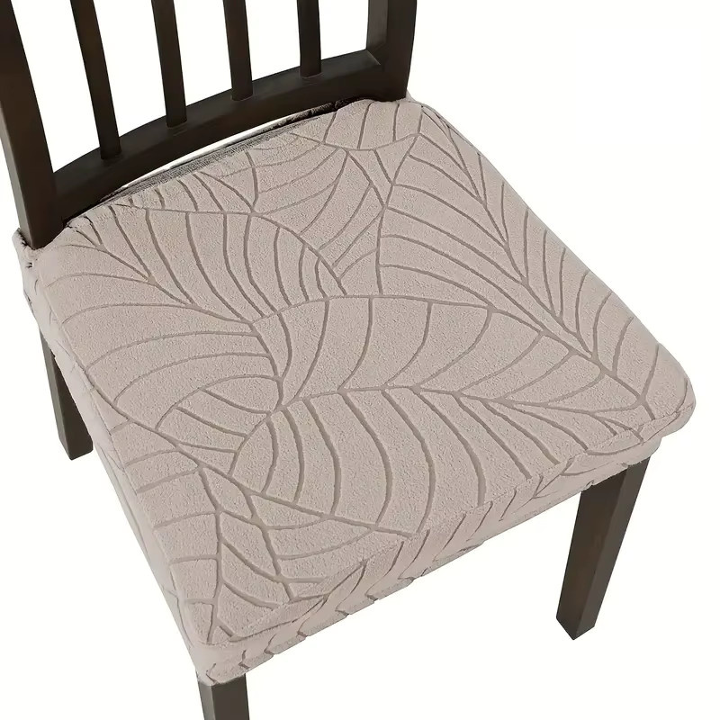 Yupartex Esszimmerstuhl-Abdeckung mit Blatt-Jacquard-Muster, elastischer Stretch-Schonbezug in Floral-Design - Bild 3