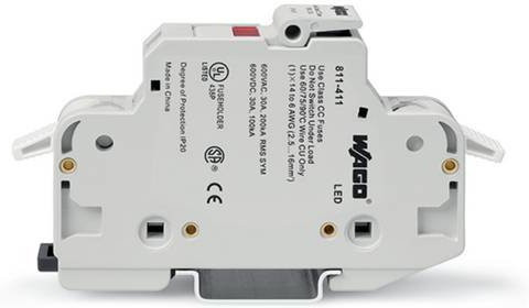 WAGO 811-411 Sicherungshalter Set in Grau und Weiß, 12 Stück - Bild 1
