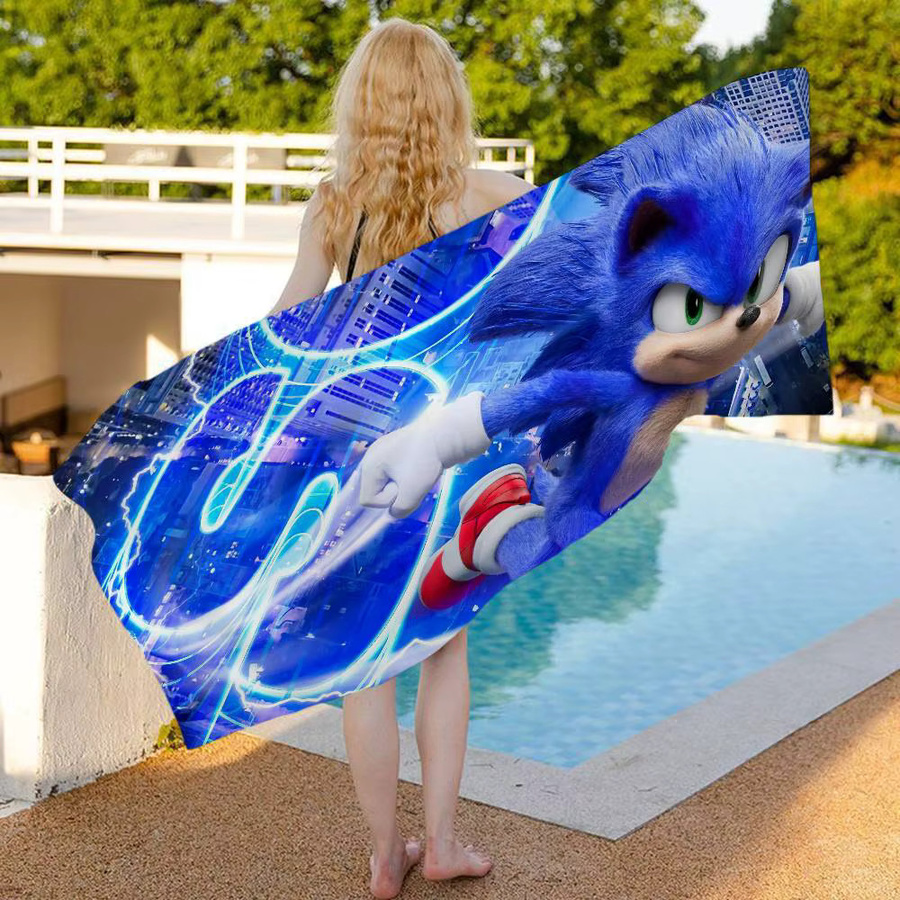Potdemiel Mikrofaser-Strandtuch mit Anime-Motiv, schnelltrocknend und saugfähig für Yoga, Schwimmen oder Wandern - Bild 2