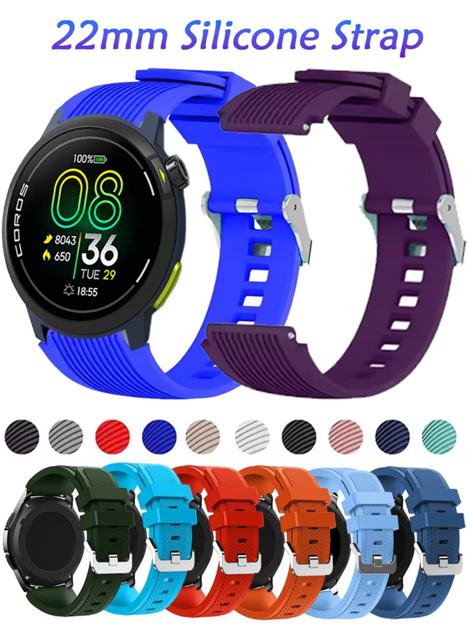 COROS Silikonarmband, 22 mm, Schwarz - Bild 5