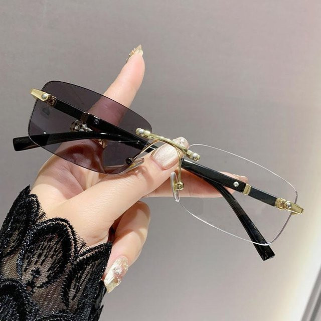 Dote Gleitsichtbrille, randlos, rechteckig, gold, Unisex - Bild 1