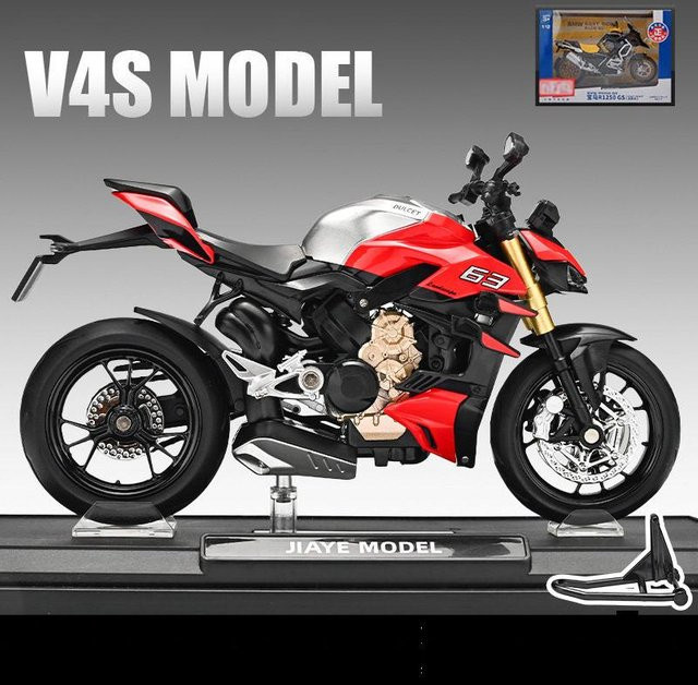 Linyi toy car Streetfighter V4S Legierung Rennmotorrad Modell, 1:12, mit Licht und Sound - Bild 1