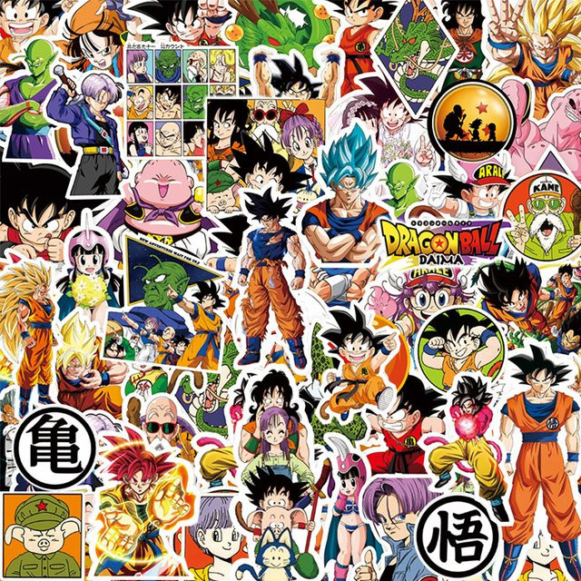 Bandai Dragon Ball Son Goku Graffiti Aufkleber, 122-teiliges Set - Bild 1
