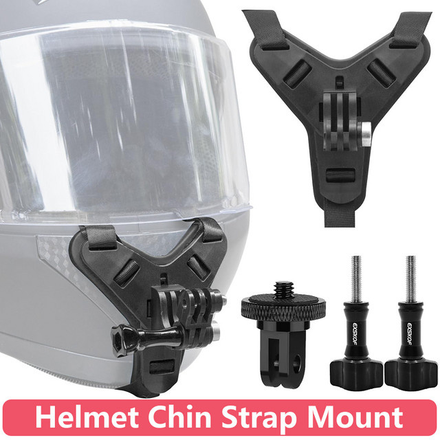Motorrad Helm Kinnriemen Halterung für GoPro Hero 13 12 11 10 9 8 Insta360 AKASO SJCAM DJI Osmo Action Kamera Zubehör - Bild 1