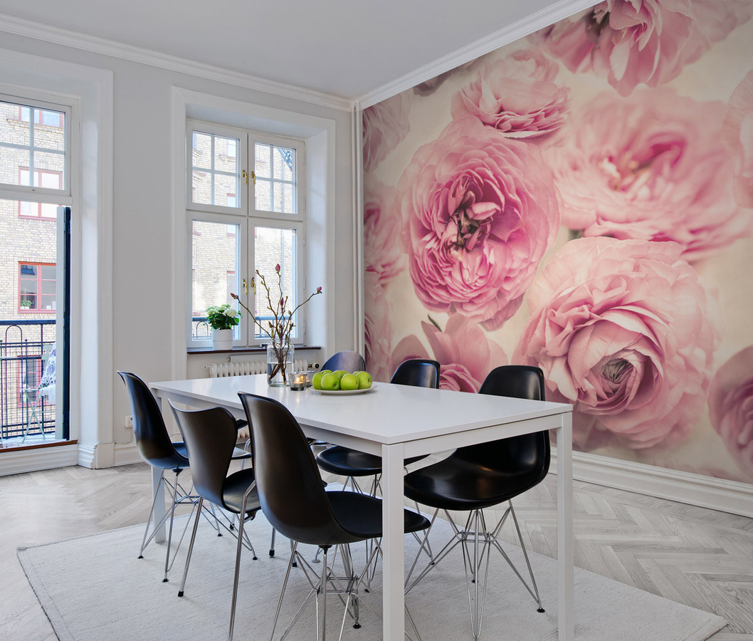 Rebel Walls Mural Summer Wind Pink – Florale Fototapete aus Vlies mit botanischem Design - Bild 2