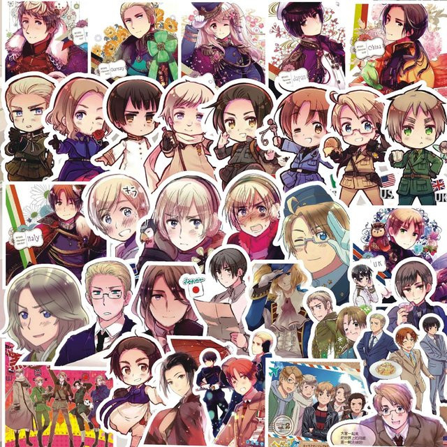 Bandai Hetalia Anime-Aufkleber, Zubehör, Bunt / Mehrfarbig - Bild 1