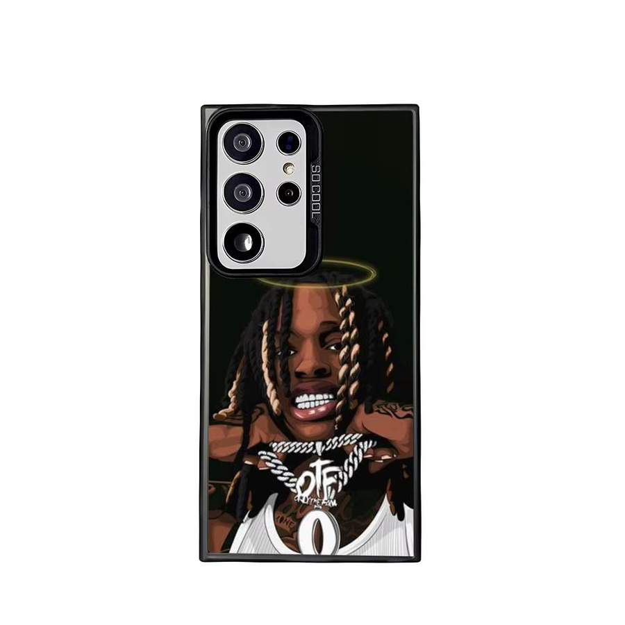 K-King Silikon Handyhülle im Rapper-Design für Samsung Galaxy S25 Edge S24 S23 S22 S21 S20 Ultra, Farbe: Bunt/Silber/Schwarz - Bild 5