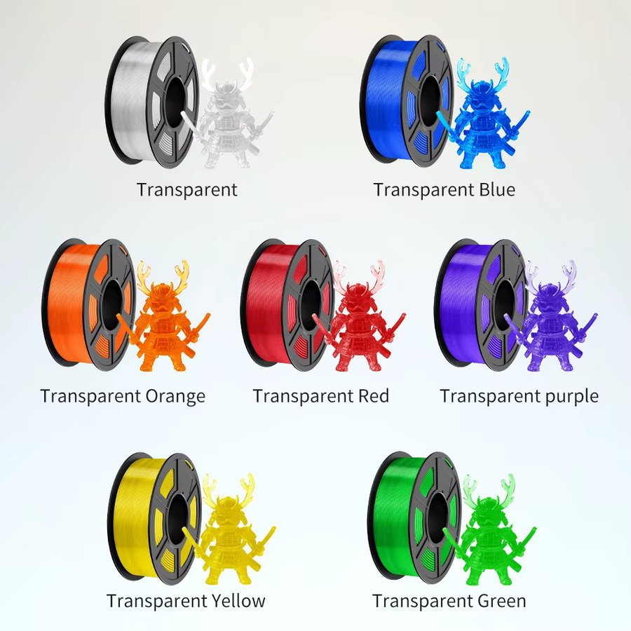 JAYO PETG 3D-Drucker-Filament Transparent, 9 Rollen, hohe Zähigkeit für FDM-Drucker - Bild 2
